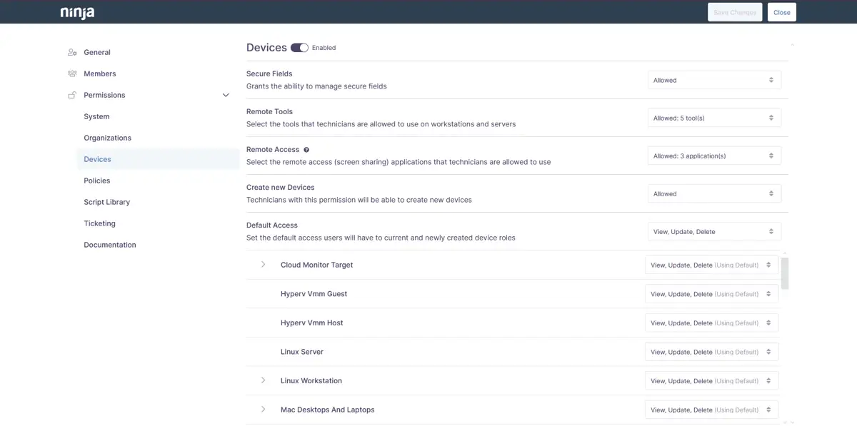 User-Permissions-Devices User Permissions Devices