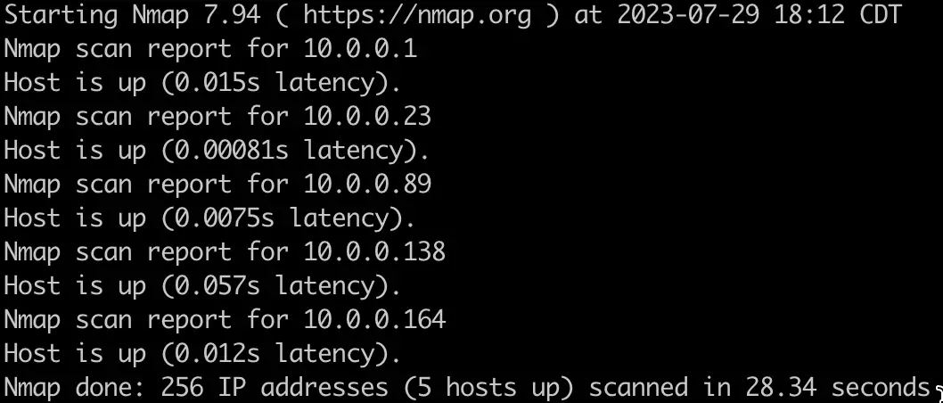 Scansione di rete Nmap