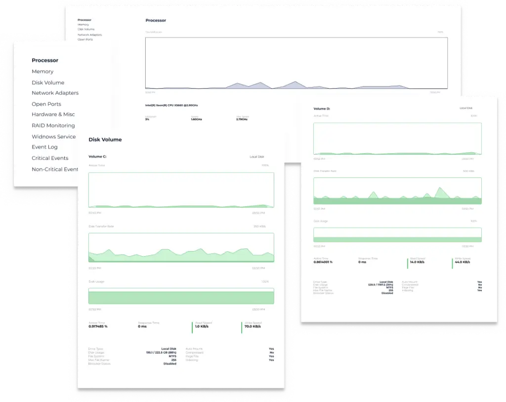 MSP software UI elements highlighting reduced technical complexities