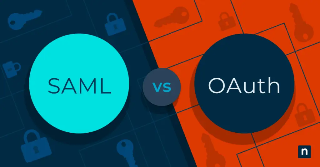 SAML vs. SSO: What’s the Difference? | NinjaOne SAML vs. SSO blog banner image