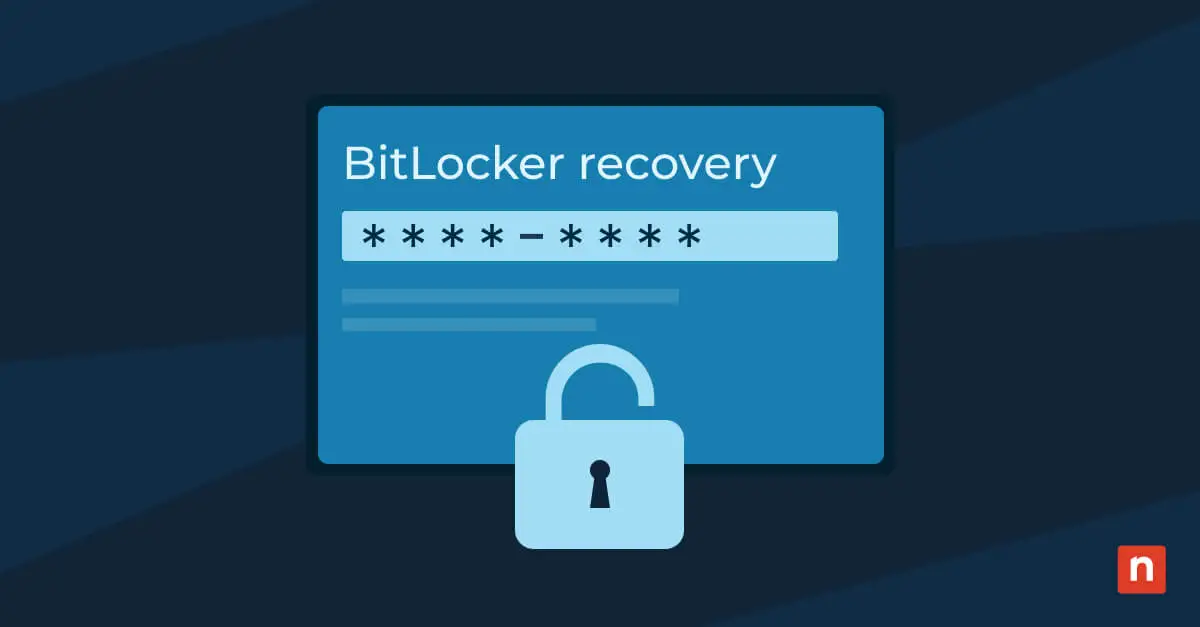 UI illustration of BitLocker recovery key representing How to Find Your Windows BitLocker Recovery Key