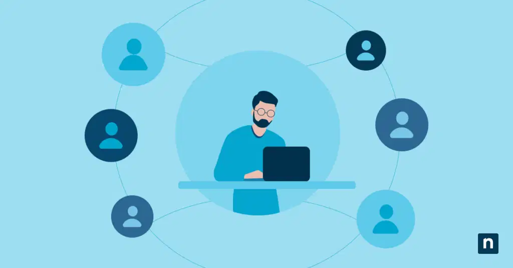 A man with a laptop on the table for the blog 12 Essential Ways to Improve IT Communication