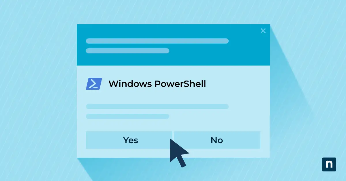 Cómo abrir un símbolo del sistema PowerShell elevado en Windows 10/11 blog banner image ventana de powershell con privilegios elevados