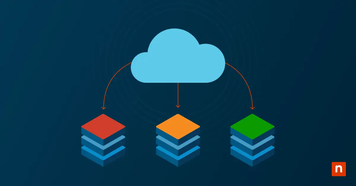 Illustration of a cloud with stack icons representing Cloud Computing Stack