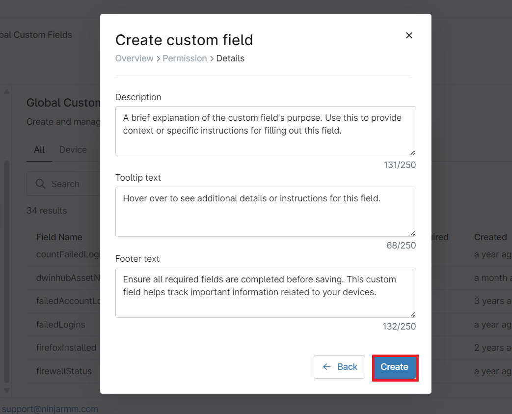Haz clic en el botón «Crear»