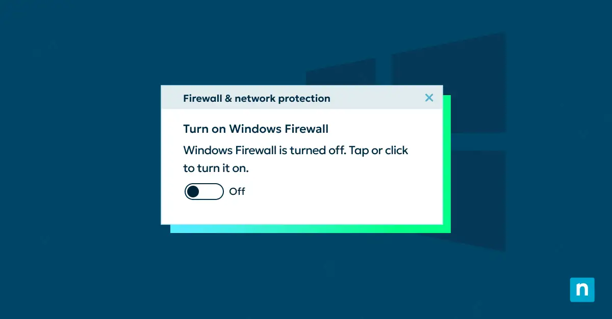 An image of a firewall and network protection tab