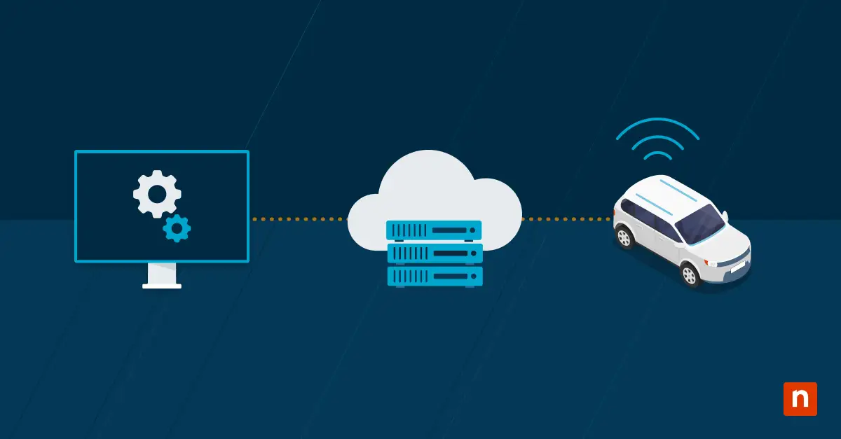 Endpoint and update illustrations representing Over-The-Air (OTA) Updates