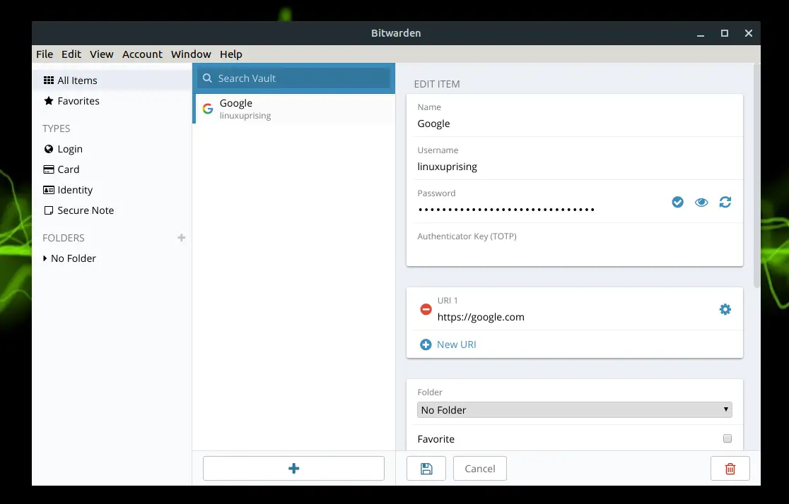 software de código aberto bitwarden
