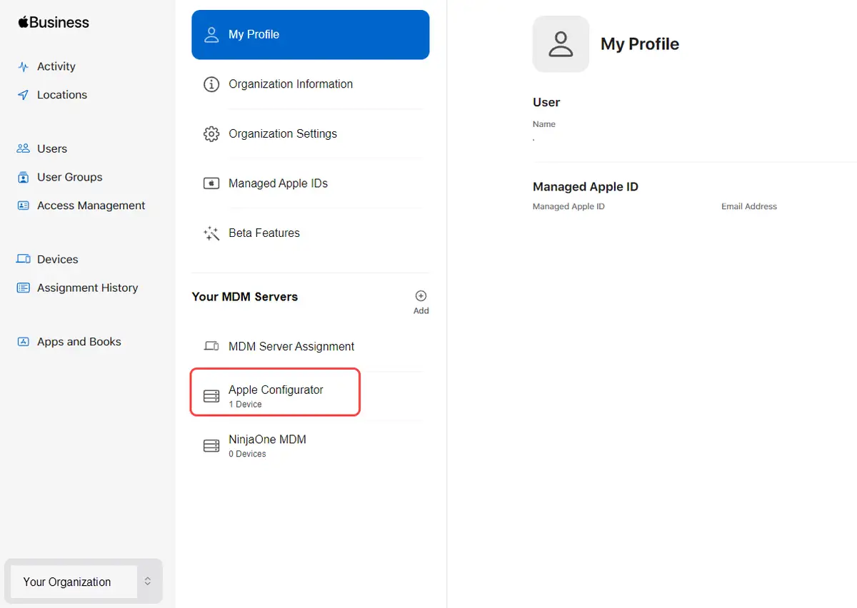 Move the iPhone device from Apple Configurator to your MDM server. In ABM (or ASM).