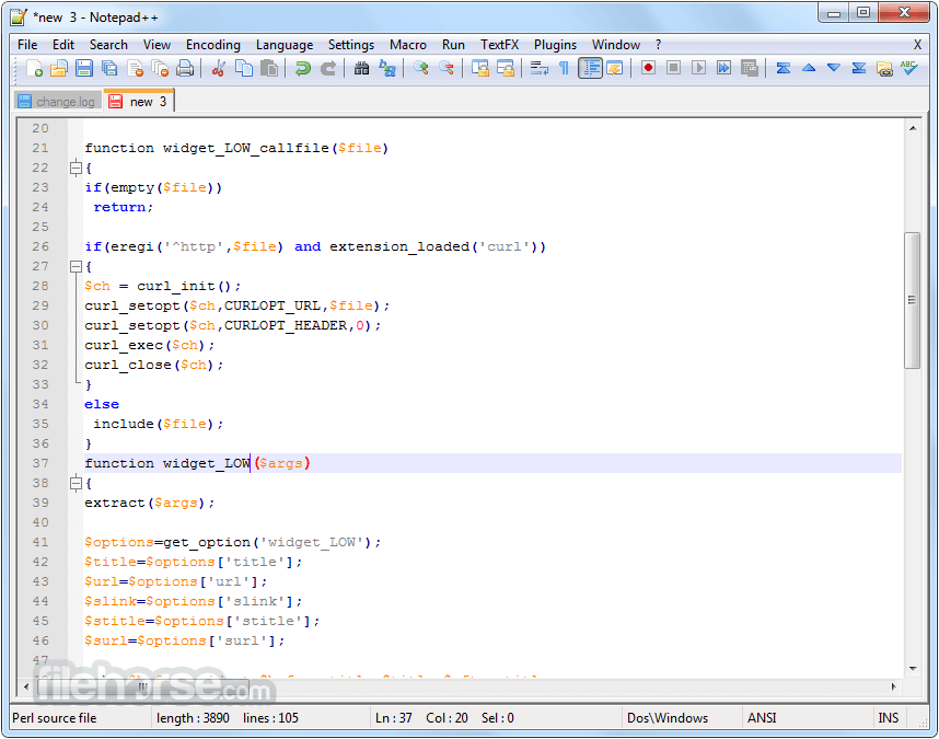software de código aberto notepad++