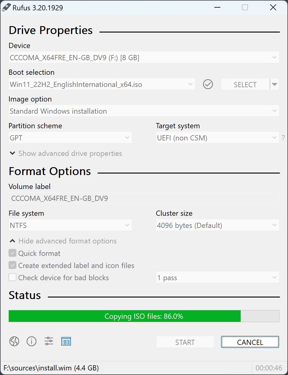 Software de código aberto Rufus