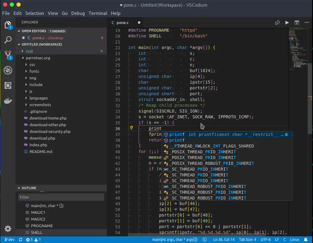 visual studio code software de código aberto