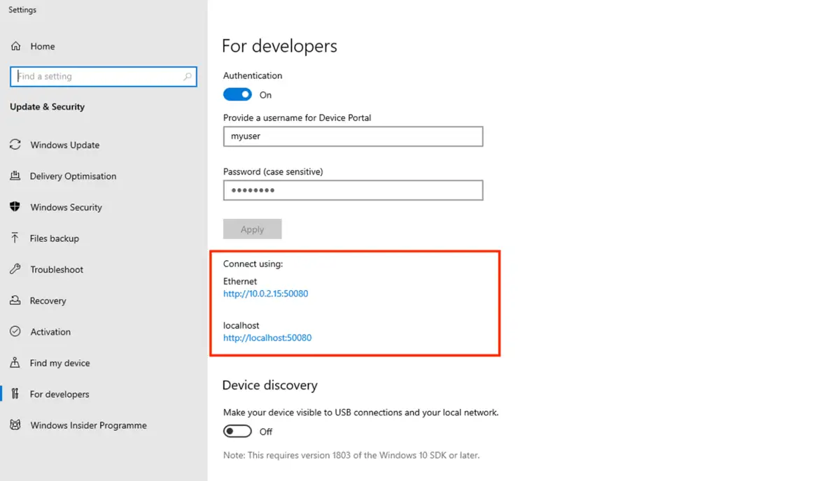 Portal de dispositivos de Windows