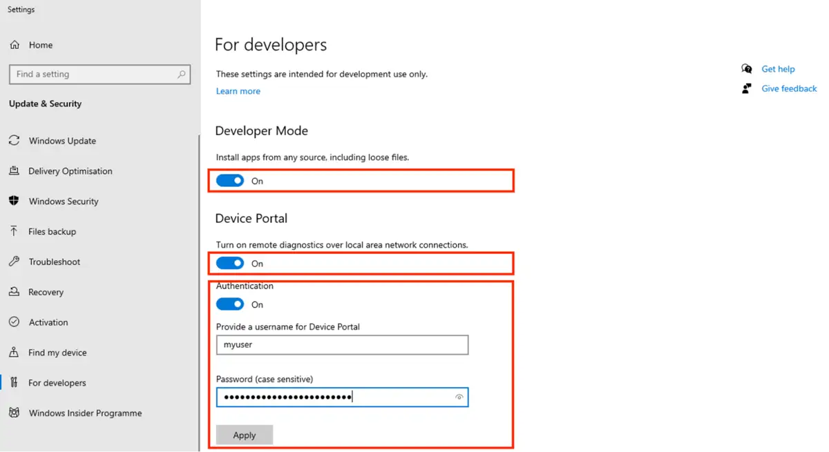 Modo de programador en Windows