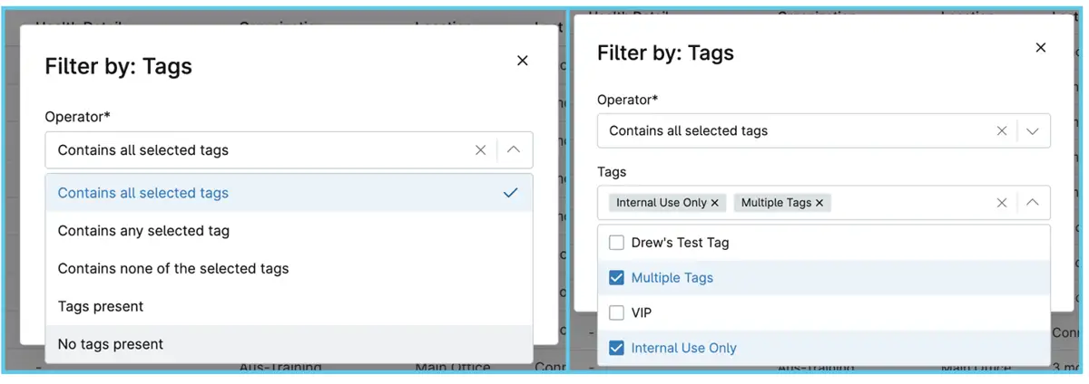 Device Tags screenshot