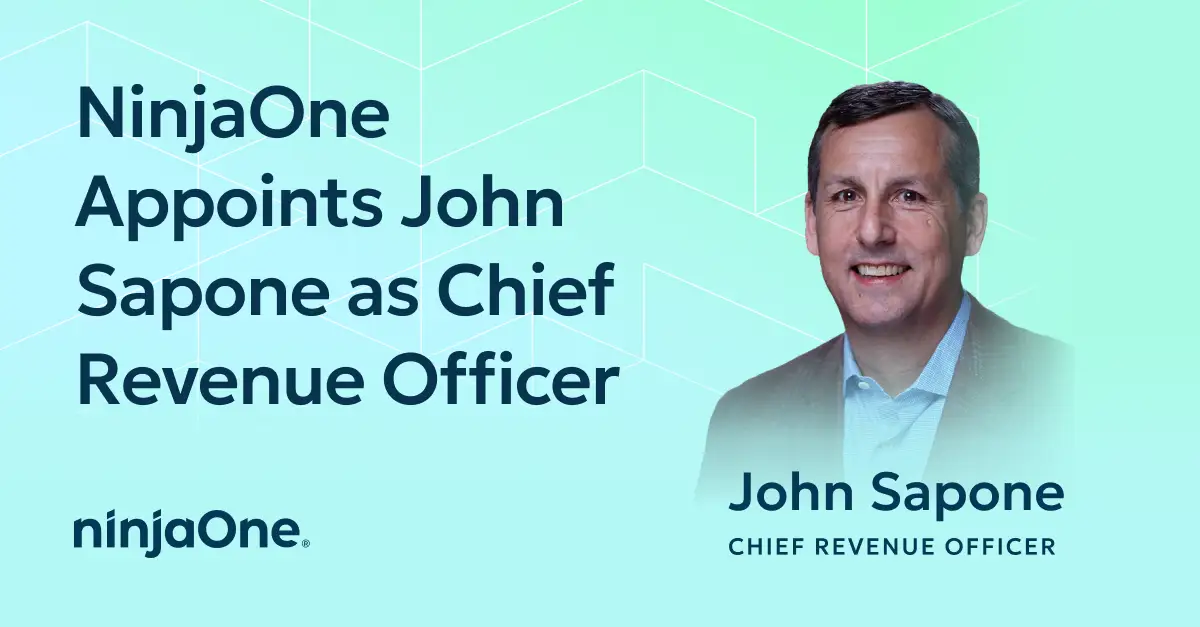 John Sapone NinjaOne benoemt John Sapone tot Chief Revenue Officer