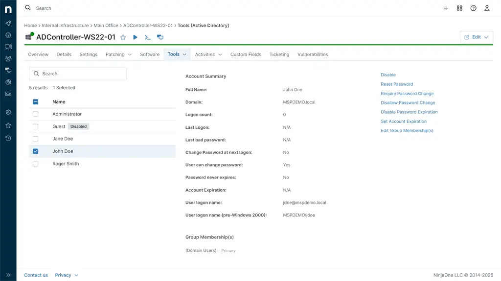 ad-tools Monitor and manage Active Directory Domain Controllers