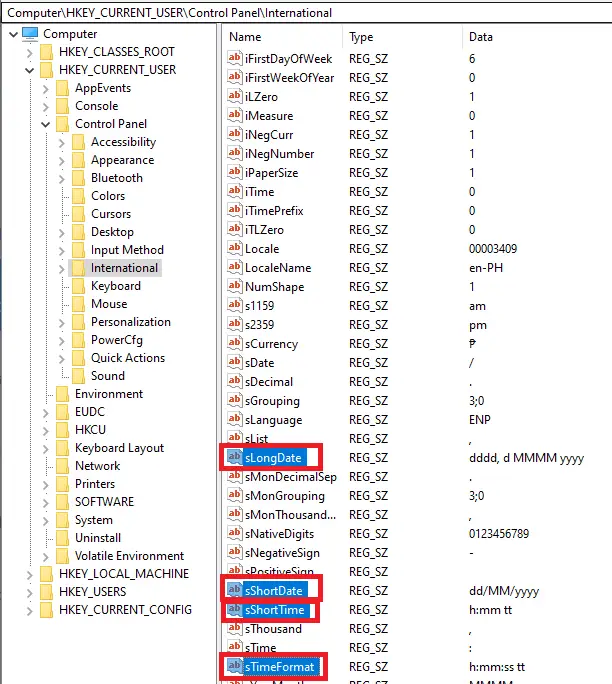 Modificar el formato de fecha y hora