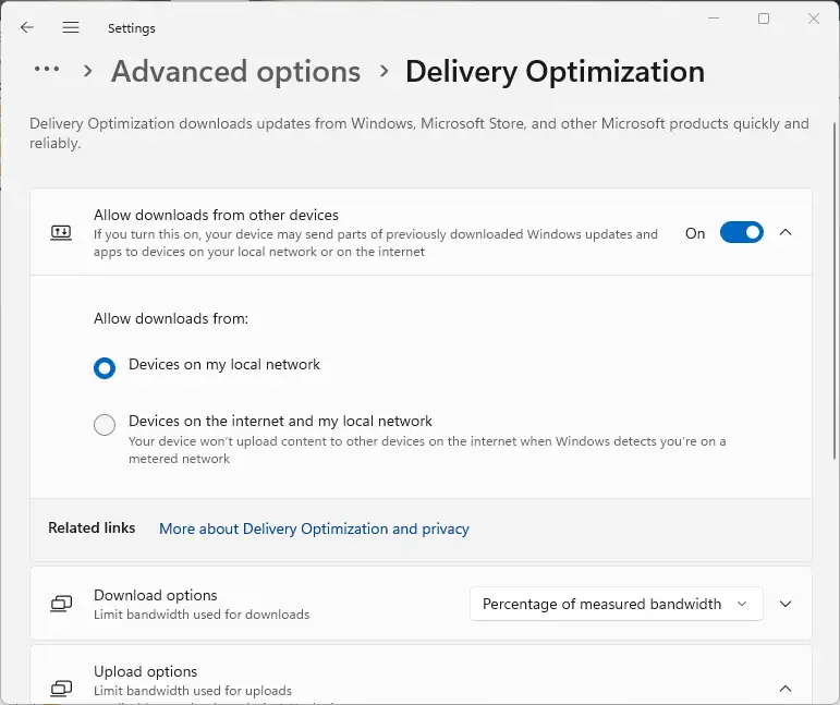 Cuadro de diálogo de Optimización de distribución