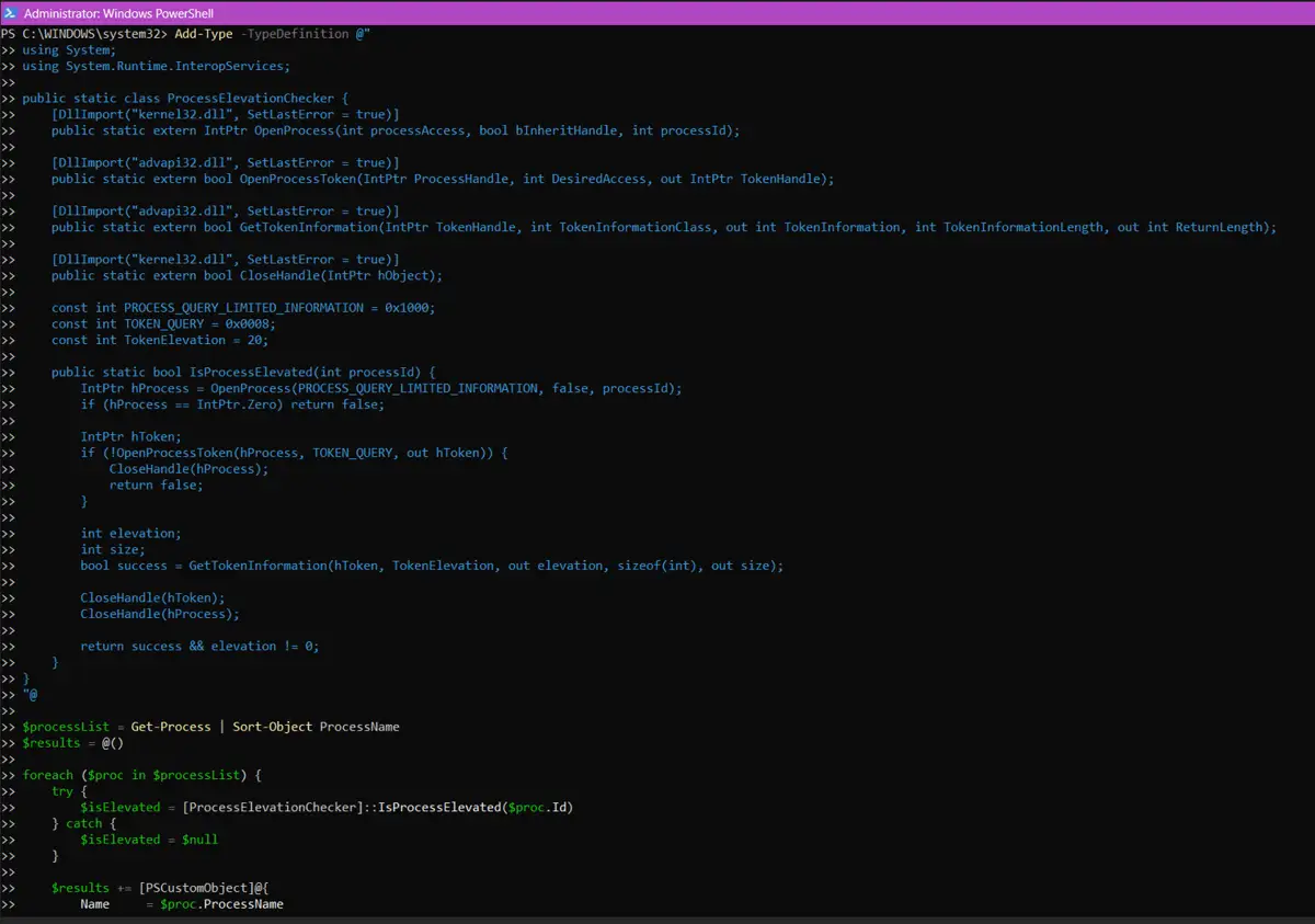 Commandes PowerShell de la méthode 2