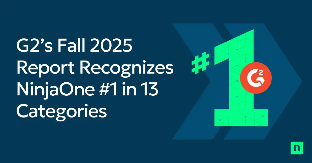 NinjaOne es el n.º 1 en 13 categorías en el informe de otoño de 2025 de G2