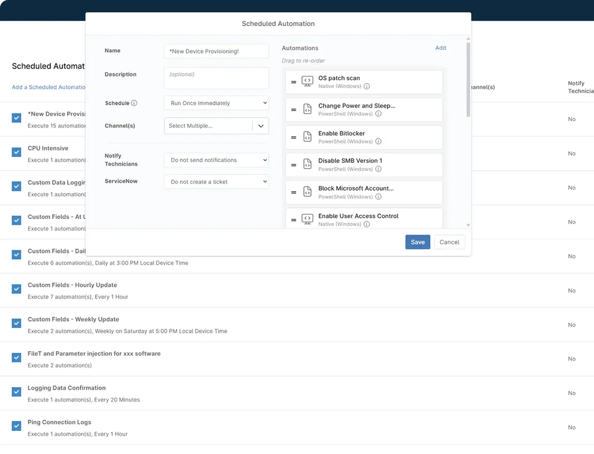 Automate IT Operations product screenshot Automate IT Operations product screenshot