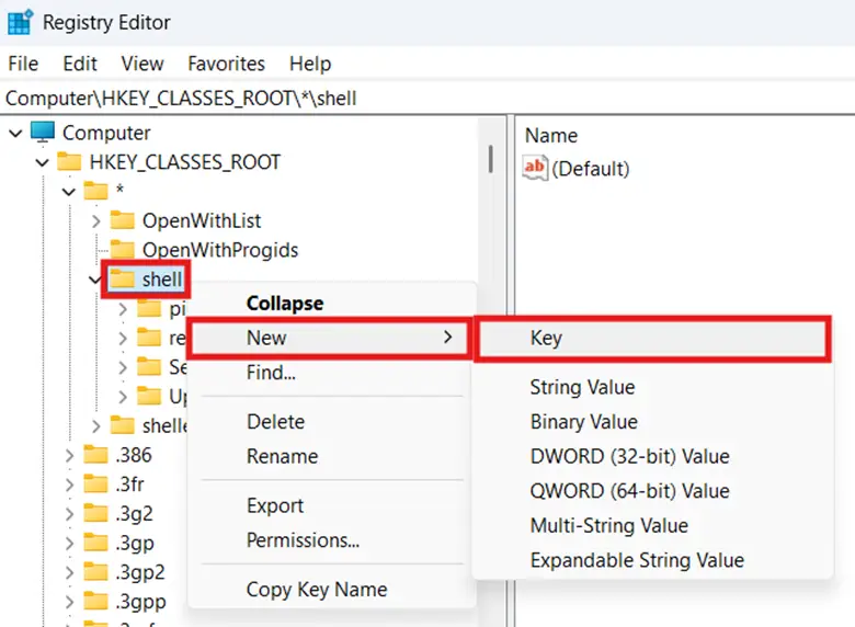 Añadir una clave nueva en el Registro de Windows