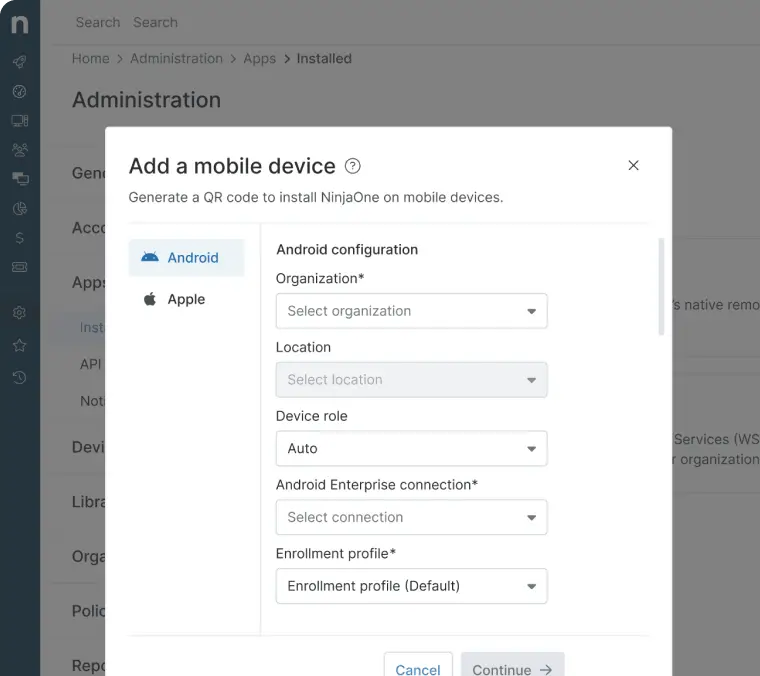 Découvrez NinjaOne Mobile Device Management (MDM)