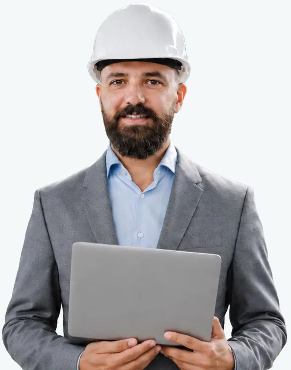 Manufacturing professional with a smile.