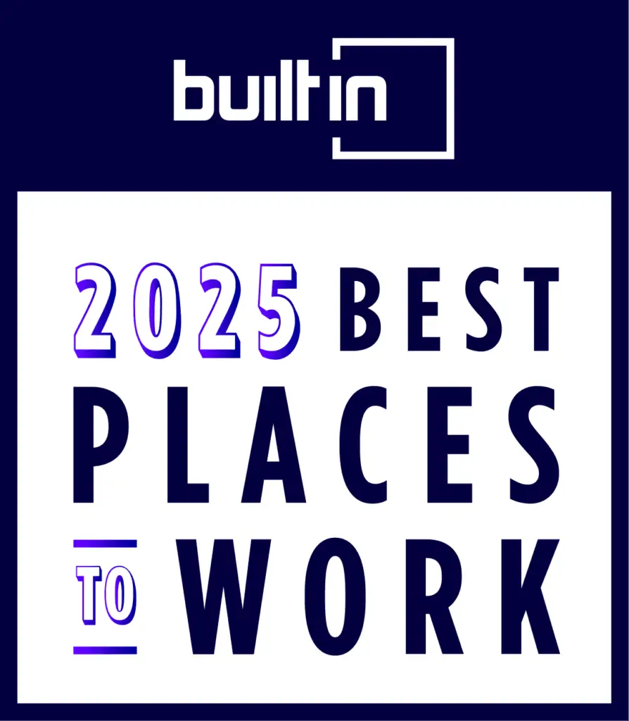 BuiltIn 2025 Best Places to Work badge